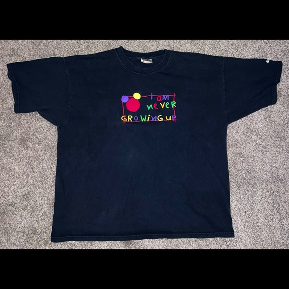 Other - Vintage Walt Disney World I Am Never Growing Up Black T Shirt XL